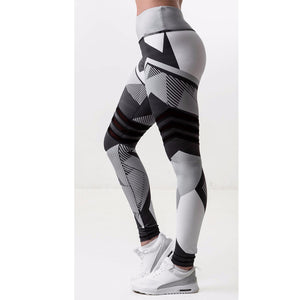 High Waist Leggings Black/White/Grey